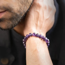 Load image into Gallery viewer, Harness the Power of Amethyst Bracelet– Certified for Purity & Energy | 8 mm |