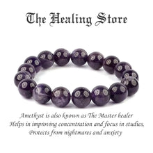 Load image into Gallery viewer, Harness the Power of Amethyst Bracelet– Certified for Purity & Energy | 8 mm |