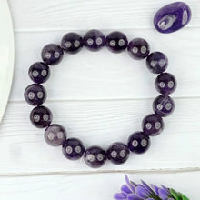 Load image into Gallery viewer, Harness the Power of Amethyst Bracelet– Certified for Purity & Energy | 8 mm |