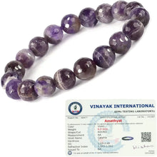 Load image into Gallery viewer, Harness the Power of Amethyst Bracelet– Certified for Purity & Energy | 8 mm |