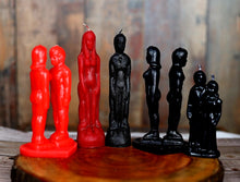 Load image into Gallery viewer, Black Couple Candle For Spell, Wicca,Hoodoo | Height: 5.5'' | Burning Hours: 3 |