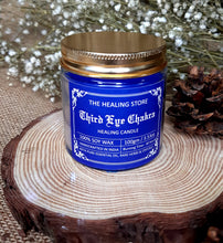 Load image into Gallery viewer, Third Eye Chakra Candle | Soy wax | 100gms | with rare herbs, crystals & essential oils | Burning hours 30 |
