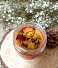 Load image into Gallery viewer, Sacral Chakra Candle | Soy wax | 100gms | with rare herbs, crystals & essential oils | Burning hours 30 |