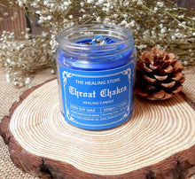 Load image into Gallery viewer, Throat Chakra Candle | Soy wax | 100gms | with rare herbs, crystals & essential oils | Burning hours 30 |