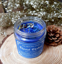 Load image into Gallery viewer, Throat Chakra Candle | Soy wax | 100gms | with rare herbs, crystals & essential oils | Burning hours 30 |