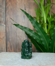 Load image into Gallery viewer, Green Jade Crystal Ganesha Statue | Lab Certified |