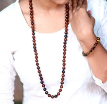 Load image into Gallery viewer, Mahogany Obsidian Beaded Necklace- Lab Certified | 106 gms |