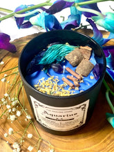 Load image into Gallery viewer, Aquarius Zodiac Candle | Soy Wax | 170gms | With Rare Herbs, Crystals & Essential Oils | Burning Hours 40-45 |