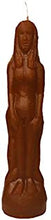 Load image into Gallery viewer, Brown Female Figurine Candle For Spell, Wicca,Hoodoo | Height: 8'' | Burning Hours: 2 |