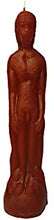 Load image into Gallery viewer, Brown Male Figurine Candle For Spell, Wicca,Hoodoo | Height: 8'' | Burning Hours: 2 |