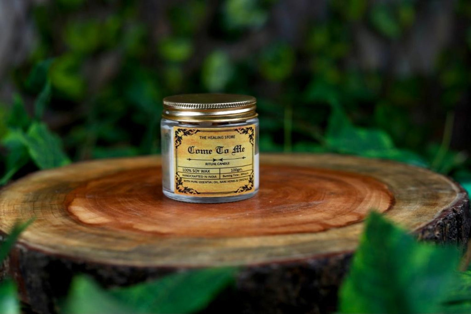 Come To Me Ritual Candle | Soy Wax | 100 gms | With Rare Herbs, Crysta ...