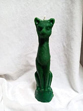 Load image into Gallery viewer, Cat Figure Spell Candle | Wicca Spells Candle | Green