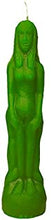 Load image into Gallery viewer, Green Female Figurine Candle For Spell, Wicca,Hoodoo | Height: 8'' | Burning Hours: 2 |