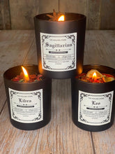 Load image into Gallery viewer, Leo Zodiac Candle | Soy Wax | 170gms | With Rare Herbs, Crystals & Essential Oils | Burning Hours 40-45 |