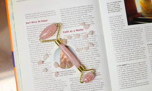 Load image into Gallery viewer, Rose Quartz Facial Massage Roller