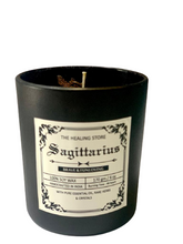 Load image into Gallery viewer, Sagittarius Zodiac Candle | Soy Wax | 170gms | With Rare Herbs, Crystals & Essential Oils | Burning Hours 40-45 |