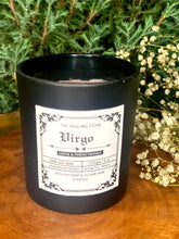 Load image into Gallery viewer, Virgo Zodiac Candle | Soy Wax | 170gms | With Rare Herbs, Crystals & Essential Oils | Burning Hours 40-45 |