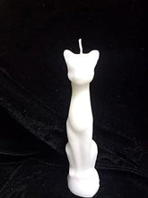 Load image into Gallery viewer, Cat Figure Spell Candle | Wicca Spells Candle | White