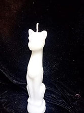 Load image into Gallery viewer, Cat Figure Spell Candle | Wicca Spells Candle | White