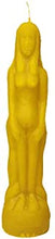 Load image into Gallery viewer, Yellow Female Figurine Candle For Spell, Wicca, Hoodoo | Height: 8'' | Burning Hours: 2 |