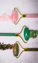 Load image into Gallery viewer, Rose Quartz Facial Massage Roller

