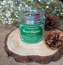 Load image into Gallery viewer, Heart Chakra Candle | Soy wax | 100gms | with rare herbs, crystals &amp; essential oils | Burning hours 30 |
