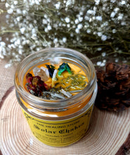 Load image into Gallery viewer, Solar Plexus Chakra Candle | Soy wax | 100gms | with rare herbs, crystals &amp; essential oils | Burning hours 30 |
