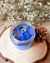 Load image into Gallery viewer, Throat Chakra Candle | Soy wax | 100gms | with rare herbs, crystals &amp; essential oils | Burning hours 30 |
