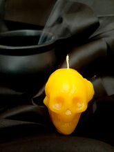 Load image into Gallery viewer, Yellow Skull Candle For Spell, Wicca,Hoodoo | Height: 2.5&#39;&#39; |
