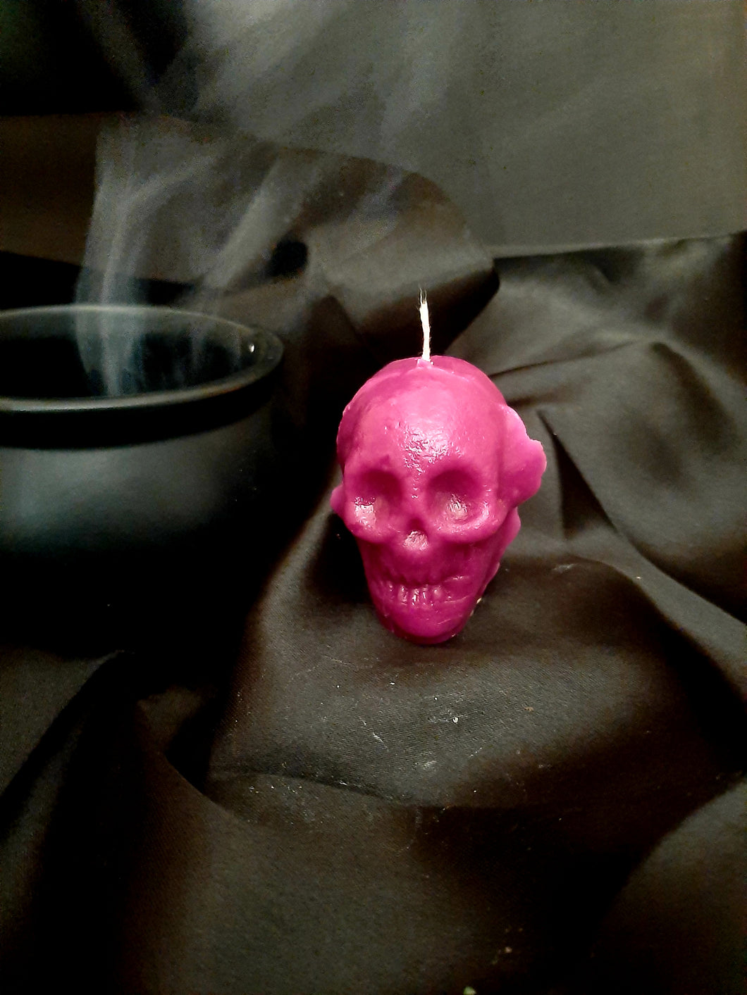 Purple Skull Candle For Spell, Wicca,Hoodoo | Height: 2.5'' |