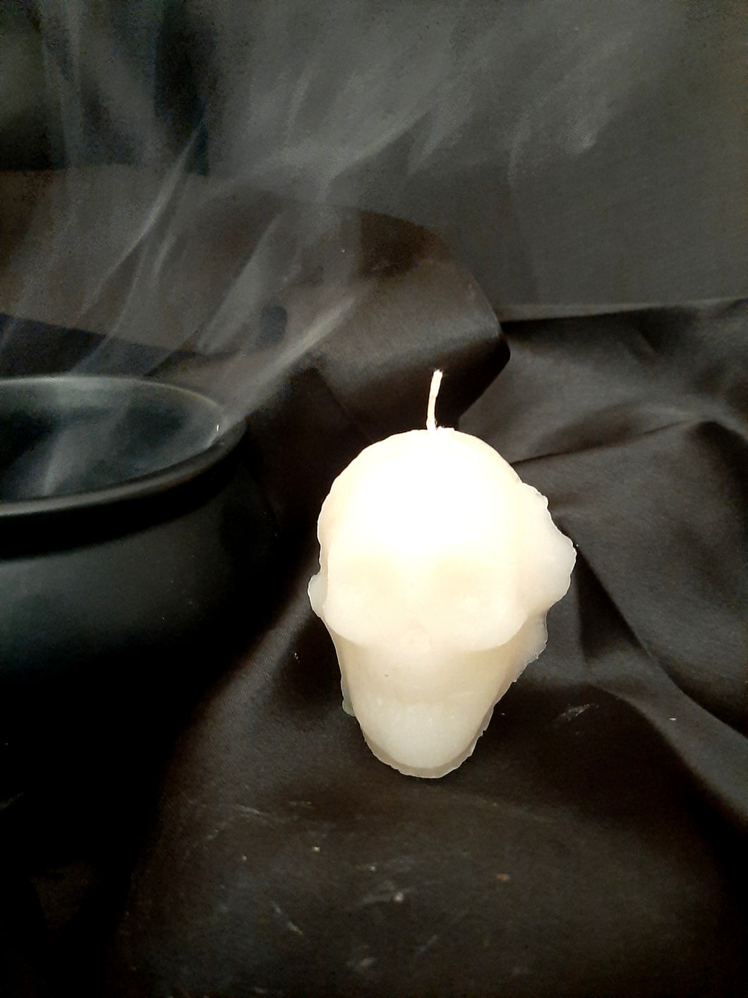 White Skull Candle For Spell, Wicca,Hoodoo | Height: 2.5'' |