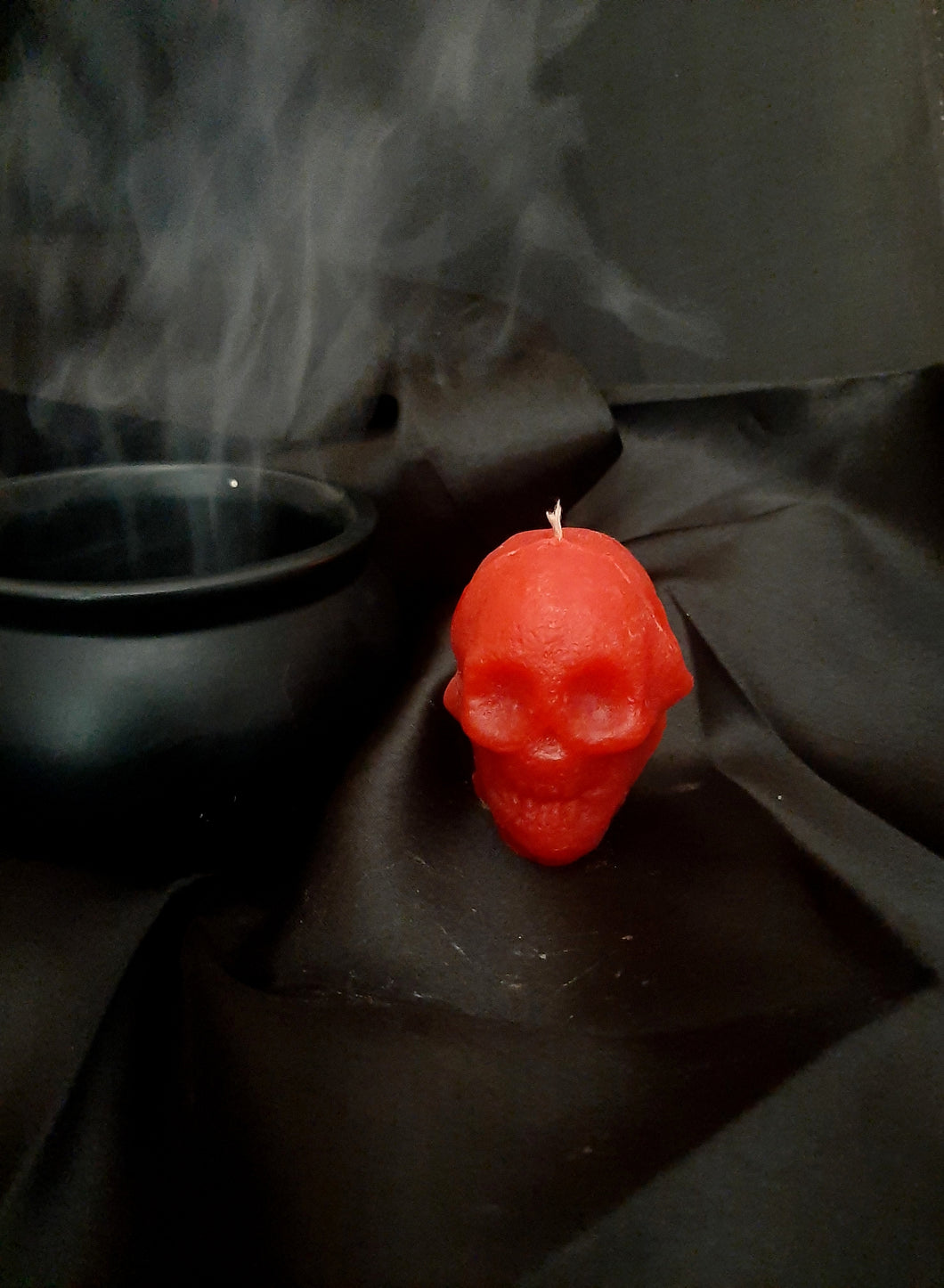 Red Skull Candle For Spell, Wicca,Hoodoo | Height: 2.5'' |