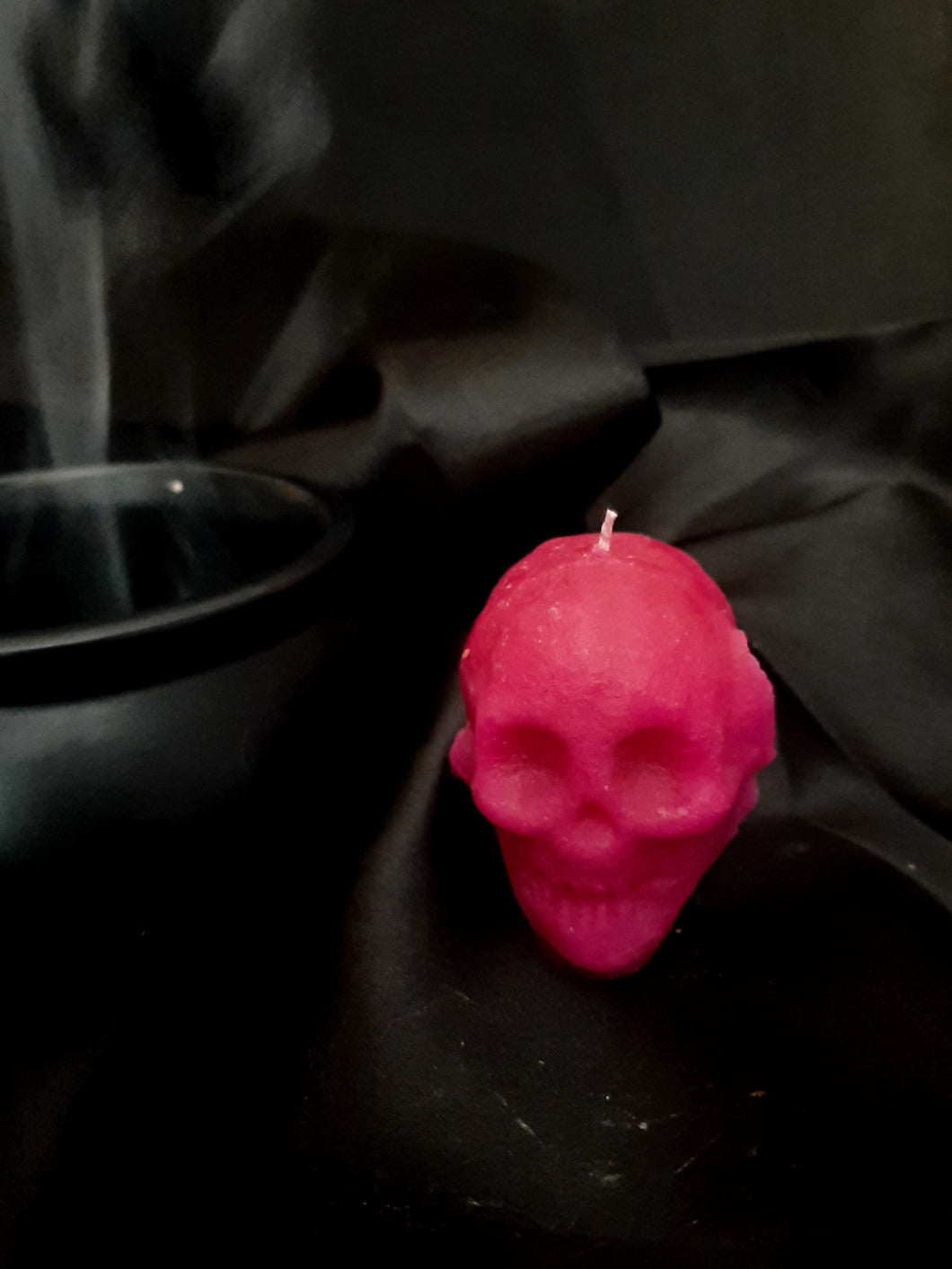 Pink Skull Candle For Spell, Wicca,Hoodoo | Height: 2.5'' |