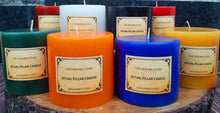 Load image into Gallery viewer, Orange Ritual Pillar Candle | For Healing and Energy Work | For Decoration | 275 gms | Burning hours 72 hours |

