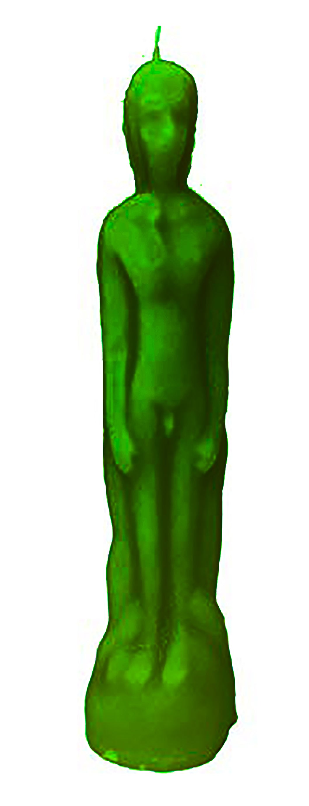 Green Male Figurine Candle For Spell, Wicca,Hoodoo | Height: 8'' | Burning Hours: 2 |