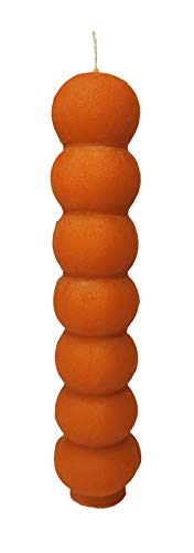 Orange 7 Knob Candle For Spell, Wicca, Hoodoo | Height: 8'' | Burning Hours: 14 |