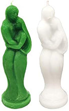 Load image into Gallery viewer, Green Couple Candle For Spell, Wicca,Hoodoo | Height: 5.5&#39;&#39; | Burning Hours: 3 |
