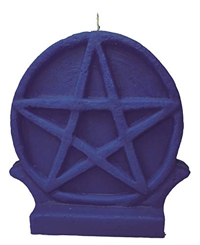 Blue Pentacle Candle For Spell, Wicca, Hoodoo | Height: 5'' | Burning Hours: 46 |