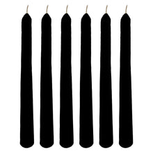 Load image into Gallery viewer, Black Taper Candle | Set of 2, 6, 12 | Height: 9&#39;&#39; |
