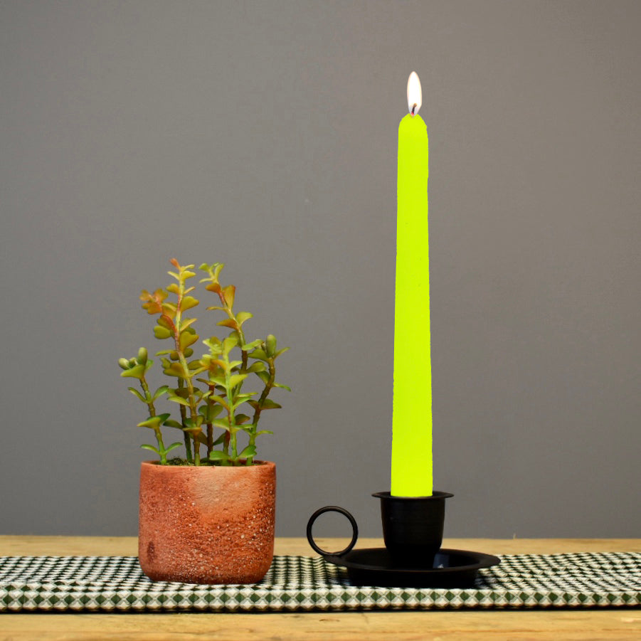Yellow Taper Candle | Set of 2, 6, 12 | Height: 9'' |