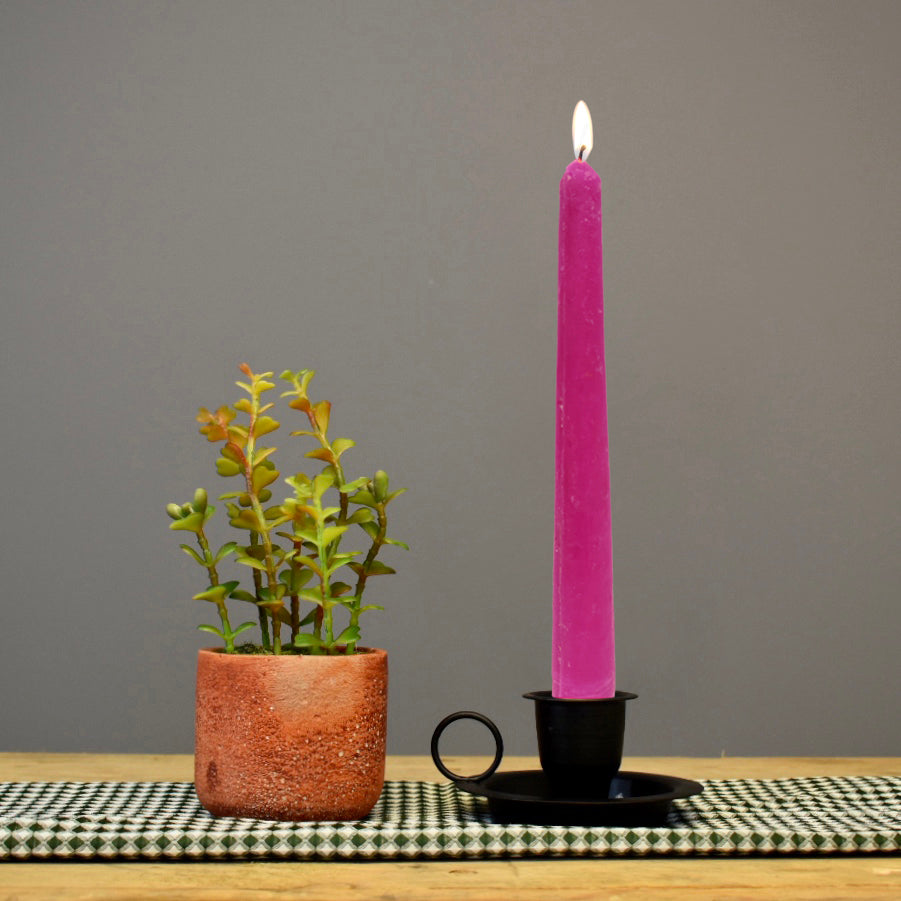 Pink Taper Candle | Set of 2, 6, 12 | Height: 9'' |
