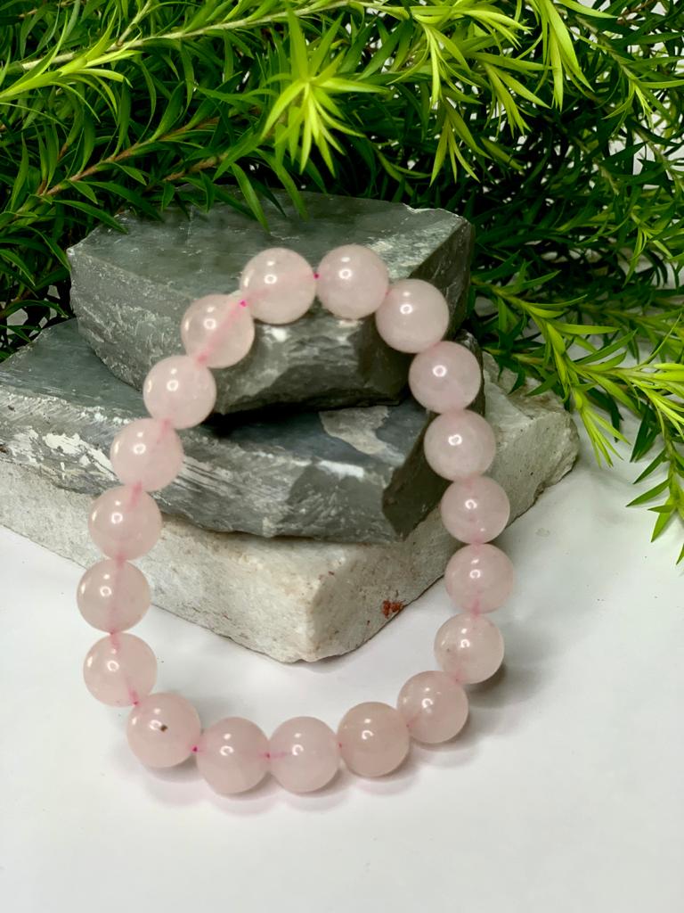Rose Quartz Bracelet | Lab Certified | 10 mm |