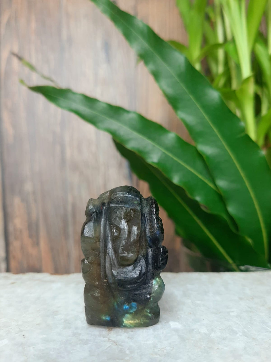 Aldomine Green Jade Ganesha Statue | Lab Certified |
