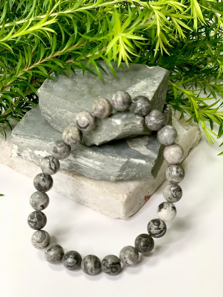 Black Moonstone Bracelet - Lab Certified | 8 mm |