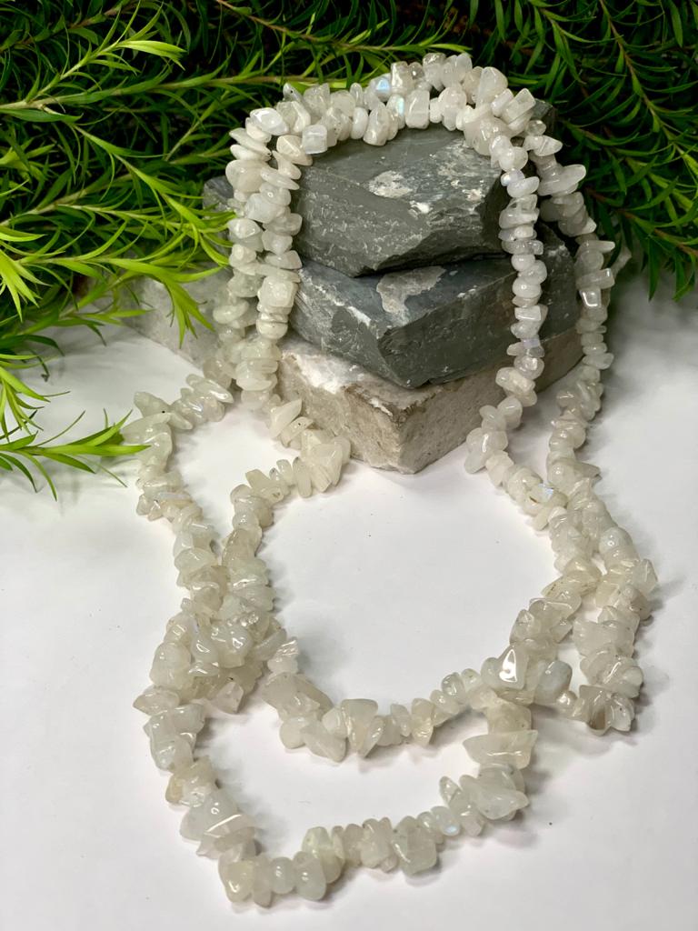 Clear Quartz Chip Stone Necklace | Lab Certified |