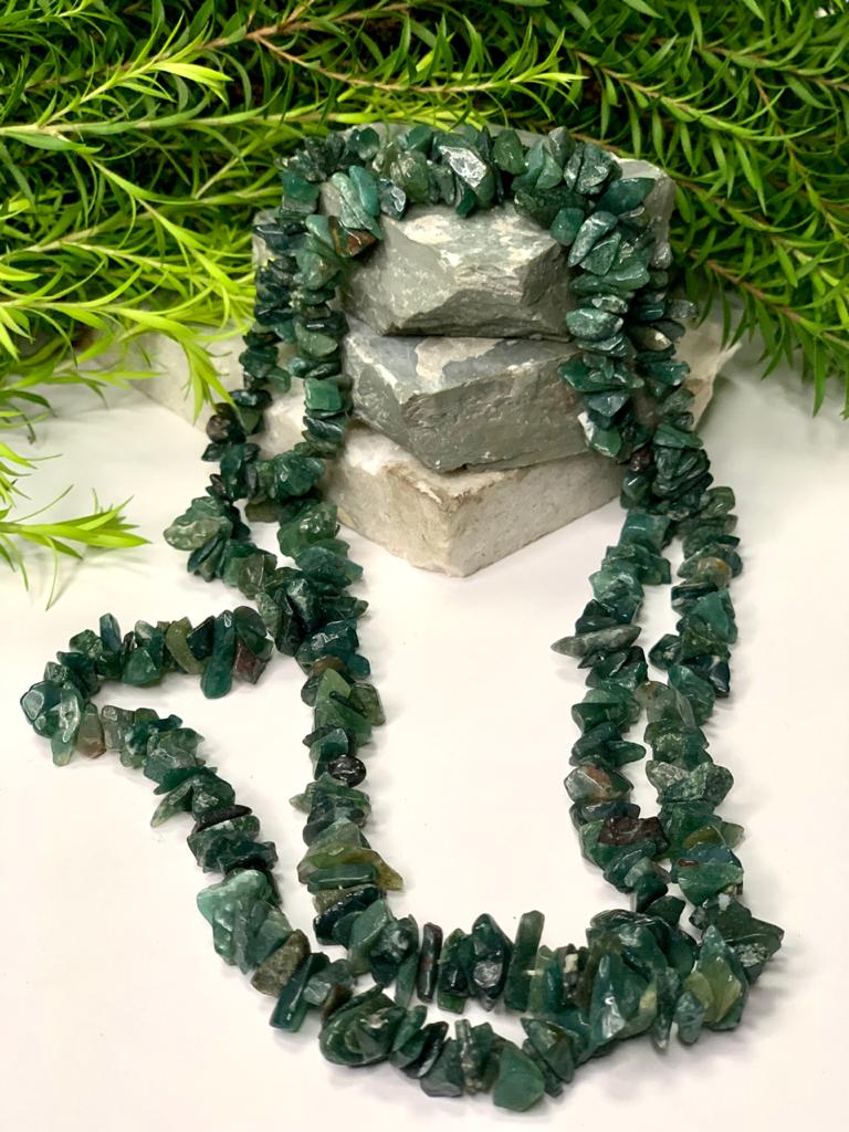 Bloodstone Chip Necklace | Lab Certified | 44 gms |