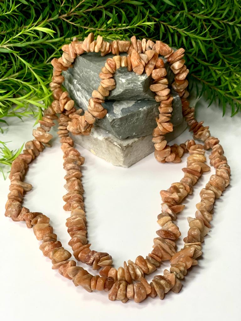 Sunstone Chip Necklace | Lab Certified |