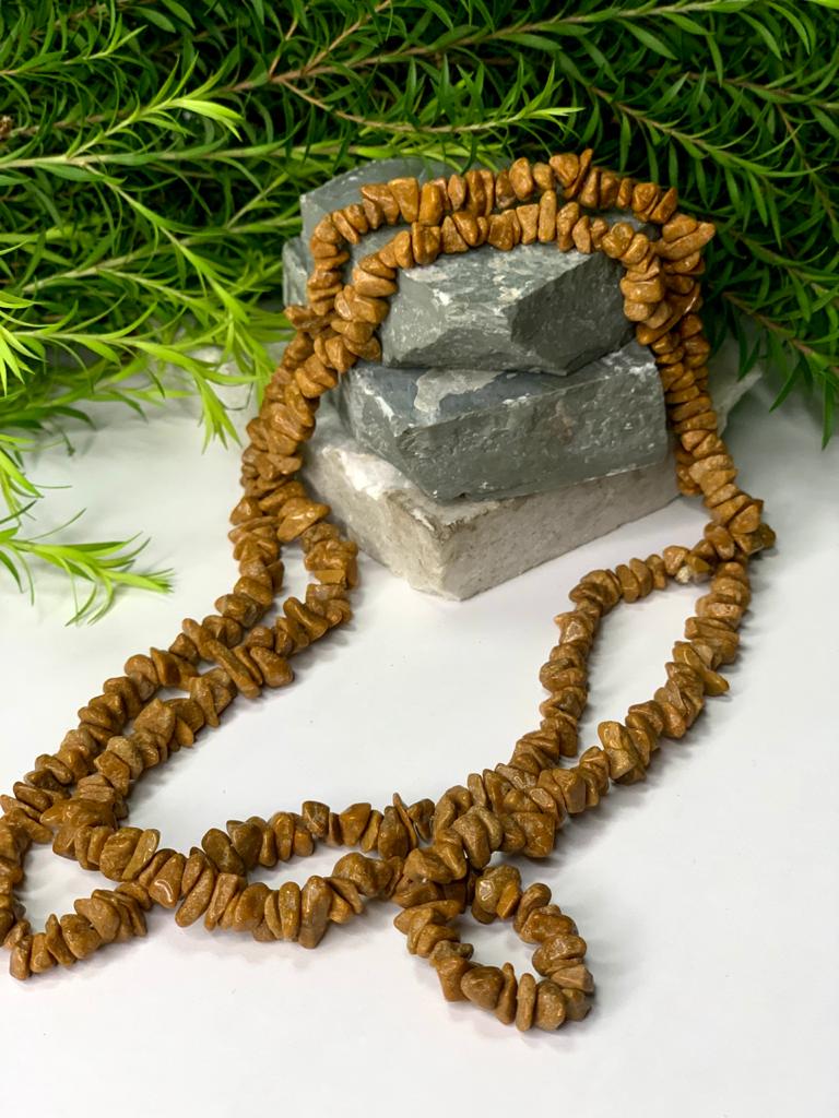 Yellow Jasper Chip Necklace | Lab Certified |