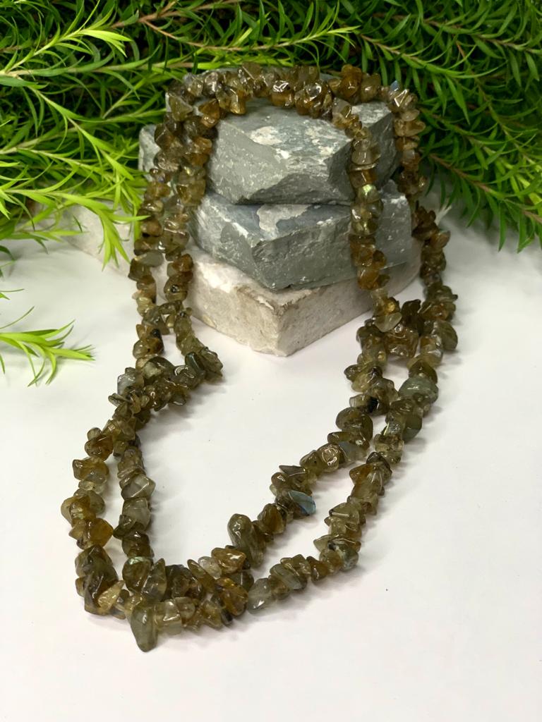 Labradorite Chip Necklace | Lab Certified |