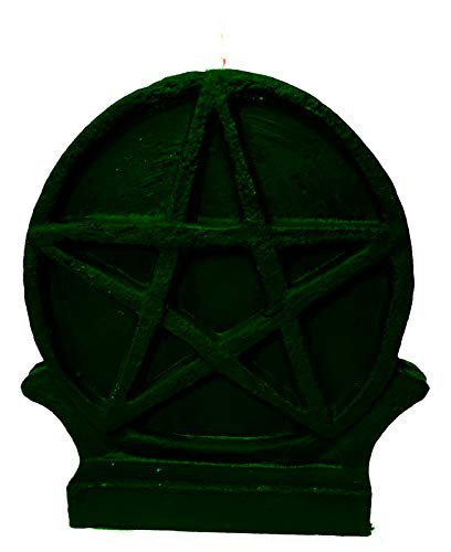 Black Pentacle Candle For Spell, Wicca, Hoodoo | Height: 5'' | Burning Hours: 46 |